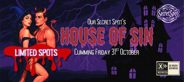 Our Secret Spot Halloween House of Sin adults swingers ENM play party Sydney